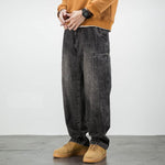 Retro Wide-leg Drape Jeans