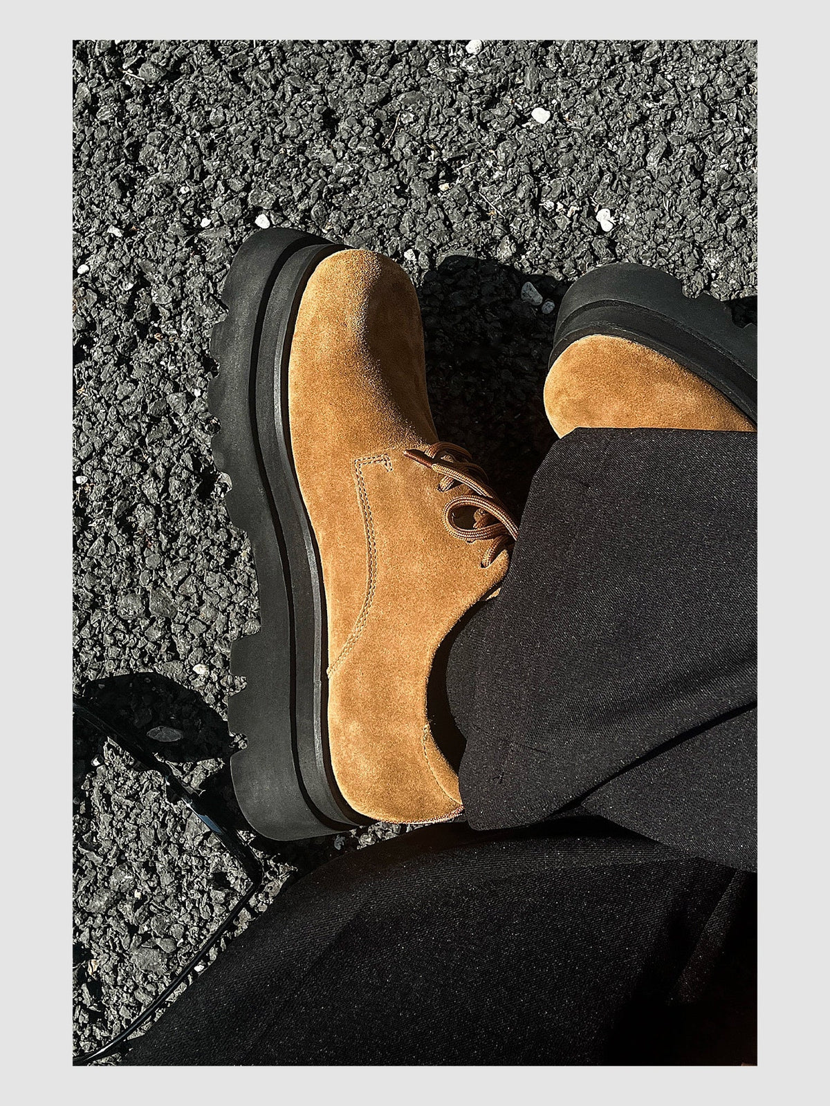 Retro Workwear Derby Suede Shoes