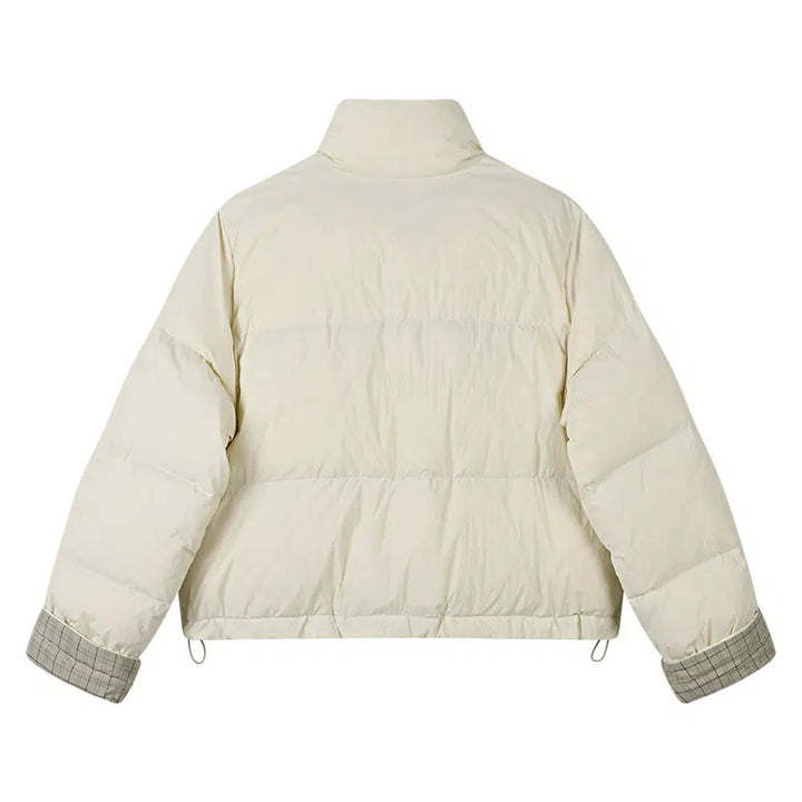 Reversible Plaid Lining Down Jacket
