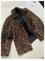 Reversible Leopard Print Leather Jacket