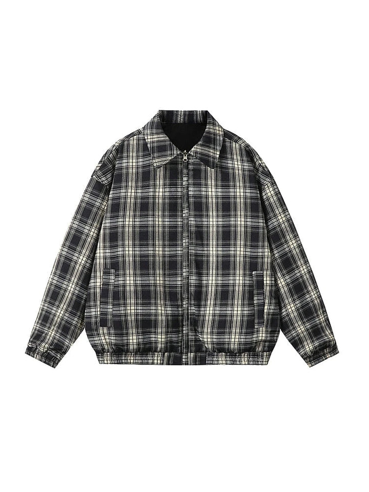 Reversible Lightweight Plaid Jacket
