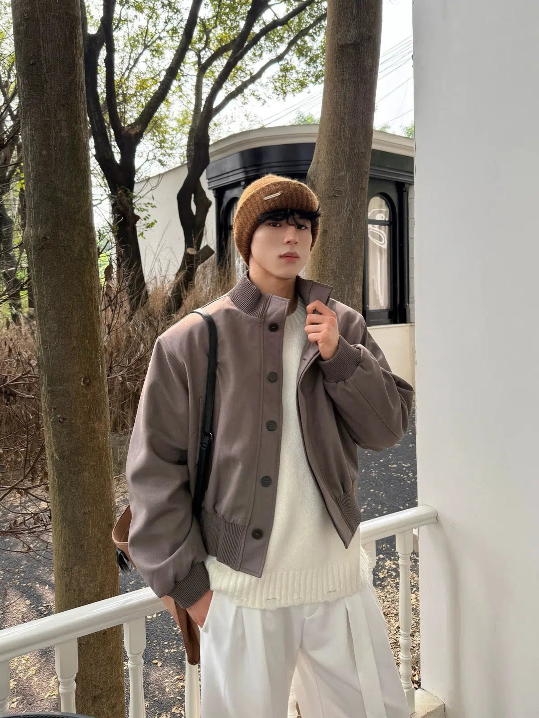 Ribbed Cuffs Casual Bomber Jacket – The Korean Fashion Ribbed Cuffs Casual Bomber Jacket – The Korean Fashion