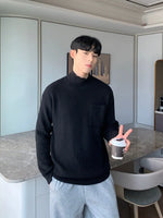 Ribbed Knit Turtleneck Sweater