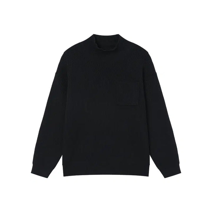 Ribbed Knit Turtleneck Sweater