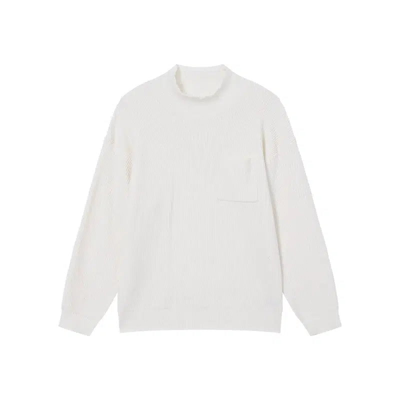 Ribbed Knit Turtleneck Sweater