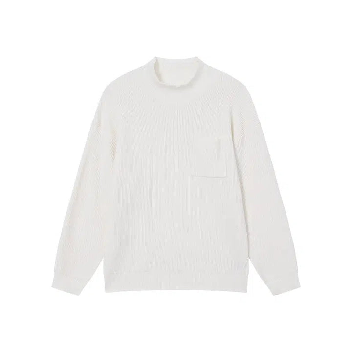 Ribbed Knit Turtleneck Sweater