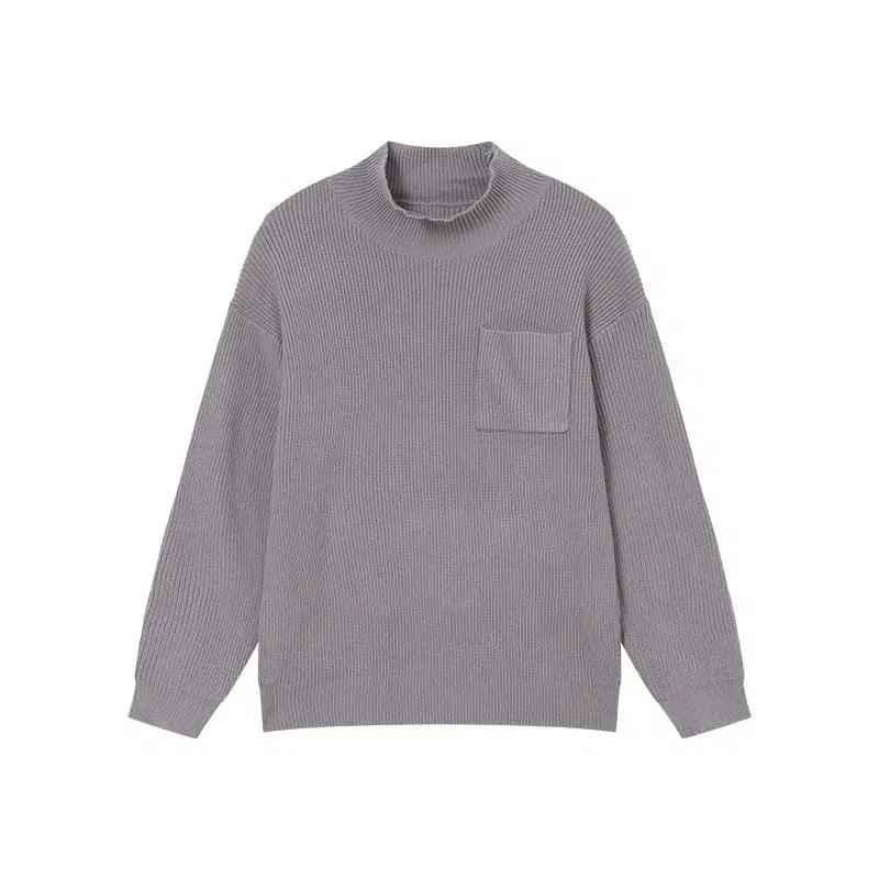 Ribbed Knit Turtleneck Sweater