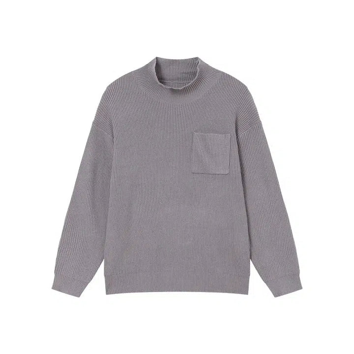 Ribbed Knit Turtleneck Sweater