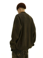 Ribbed Knit Zip-Up Sweater