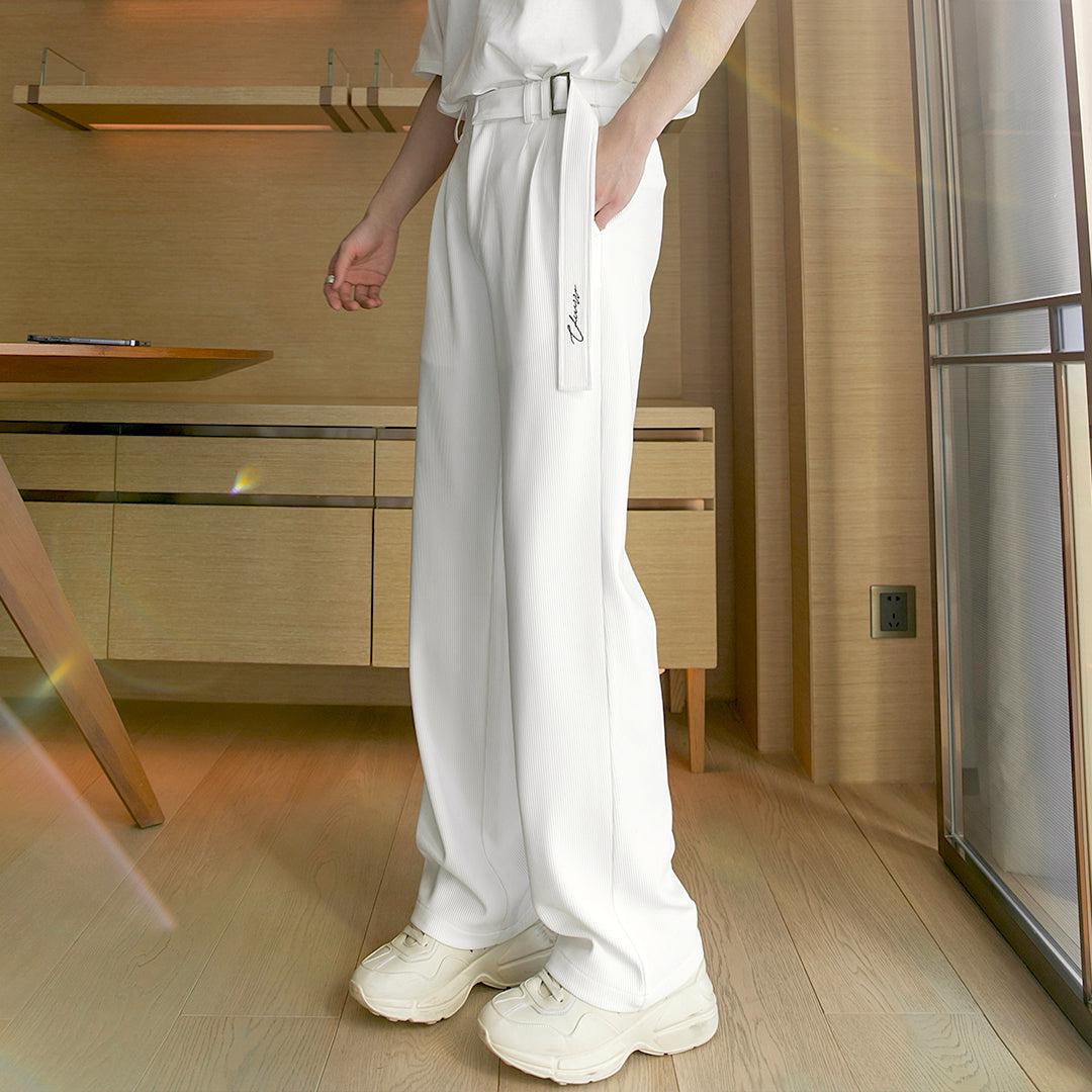 Ribbon Pleated Pants