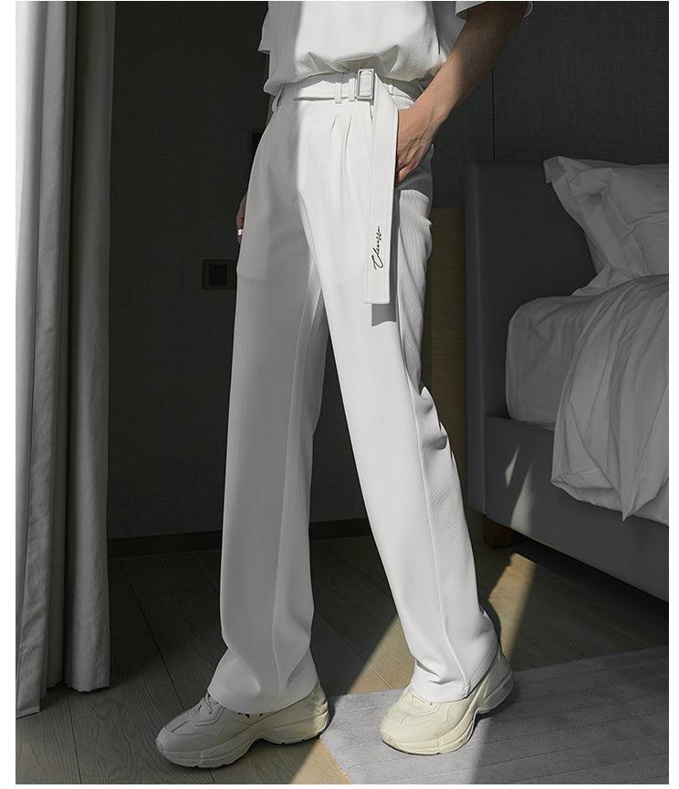 Ribbon Pleated Pants