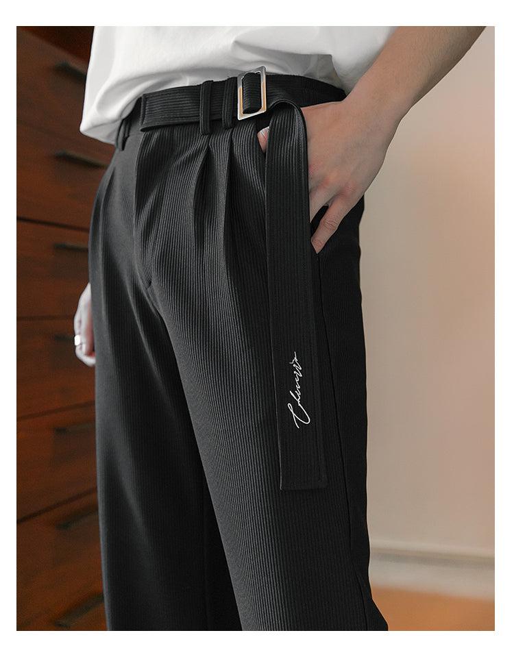 Ribbon Pleated Pants
