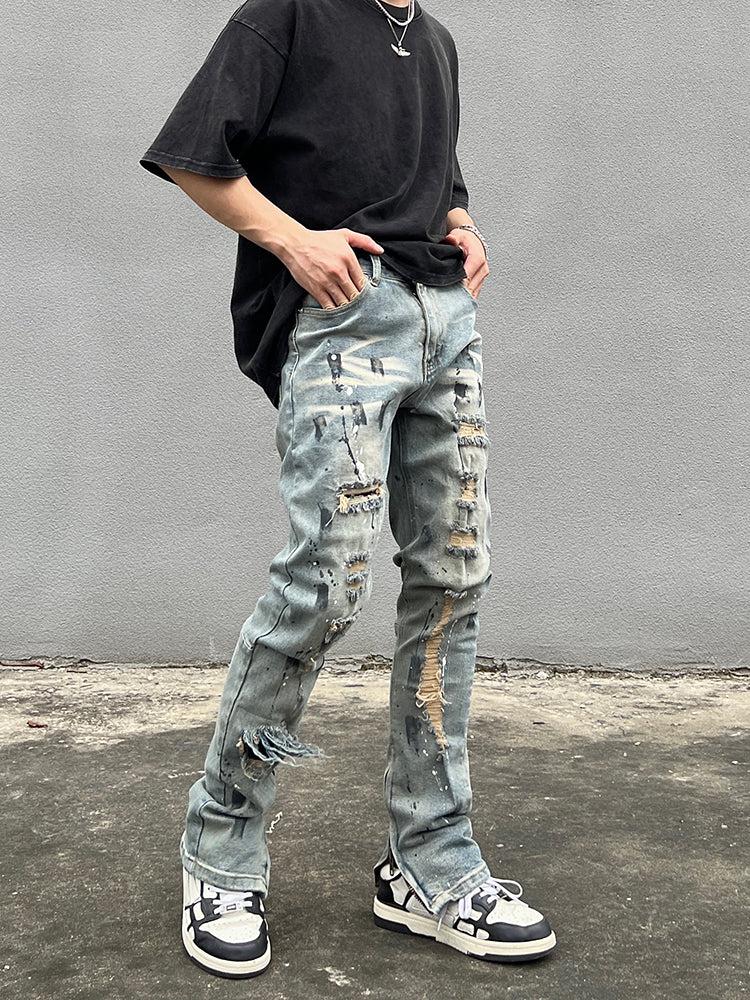 Ripped Graffiti Jeans