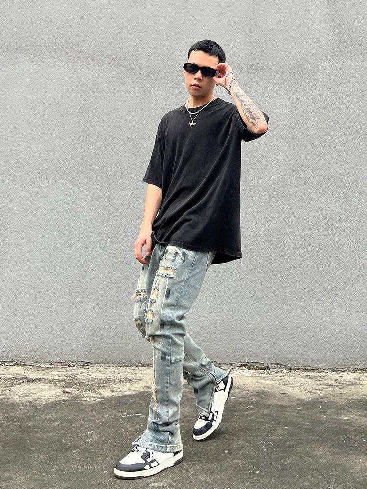 Ripped Graffiti Jeans