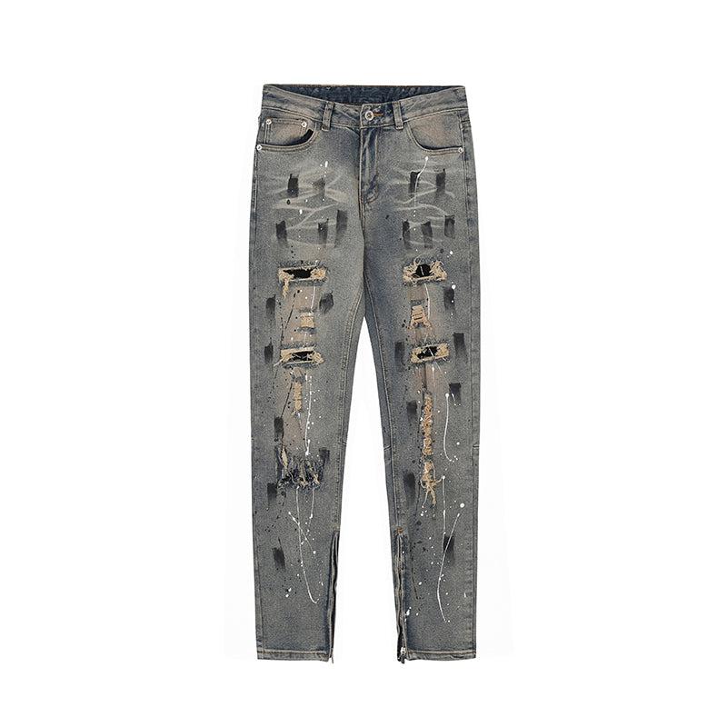 Ripped Graffiti Jeans