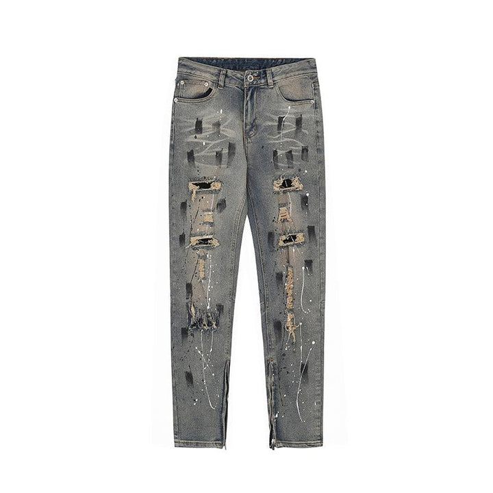 Ripped Graffiti Jeans