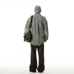 Ripped Long-sleeved Denim Jackets