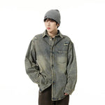 Ripped Long-sleeved Denim Jackets