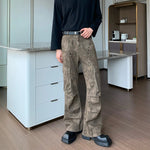 Rivet Studded Wide-leg Cargo Pants