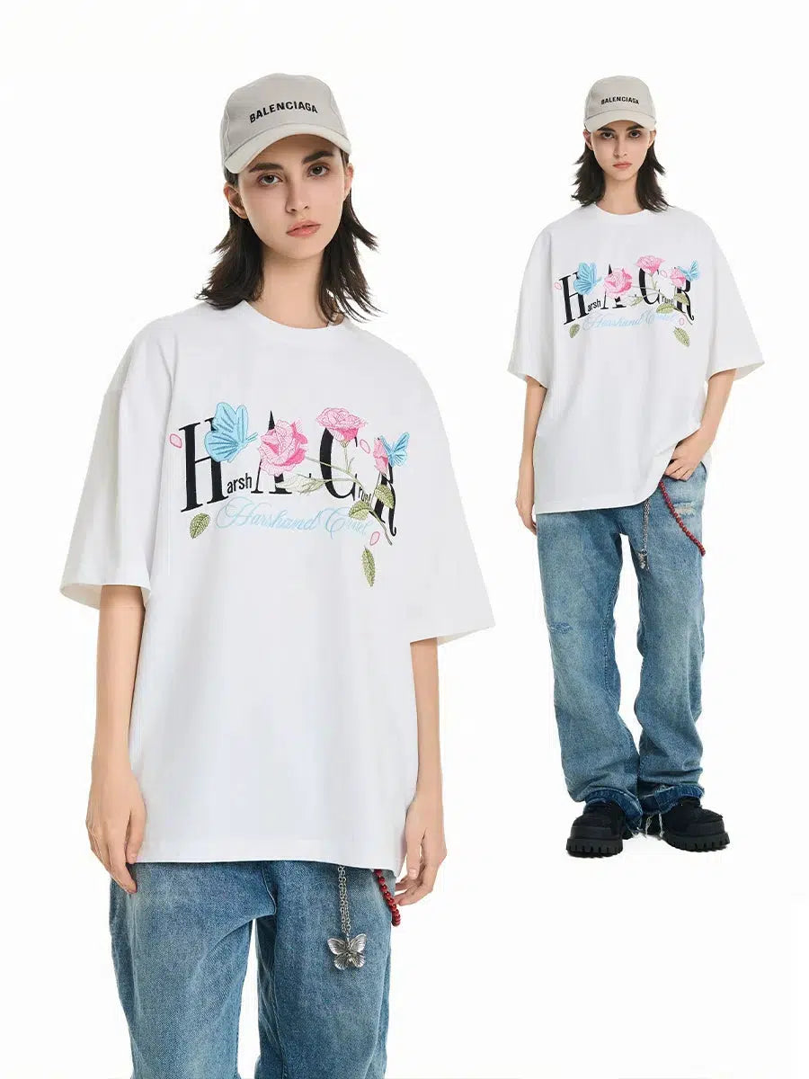 Rose Graphic Short-Sleeve T-shirt
