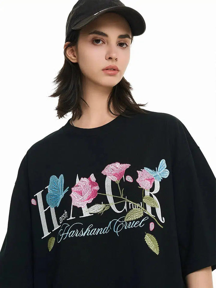 Rose Graphic Short-Sleeve T-shirt