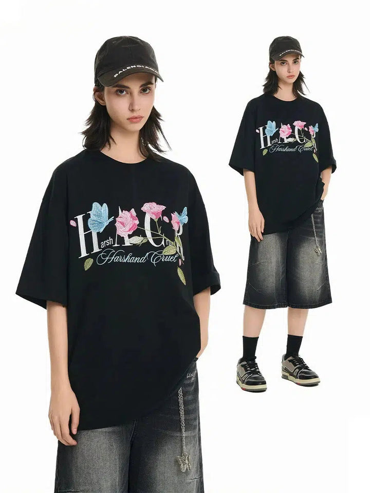 Rose Graphic Short-Sleeve T-shirt