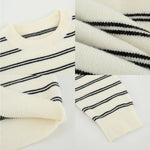 Round Neck Basic Striped Sweater