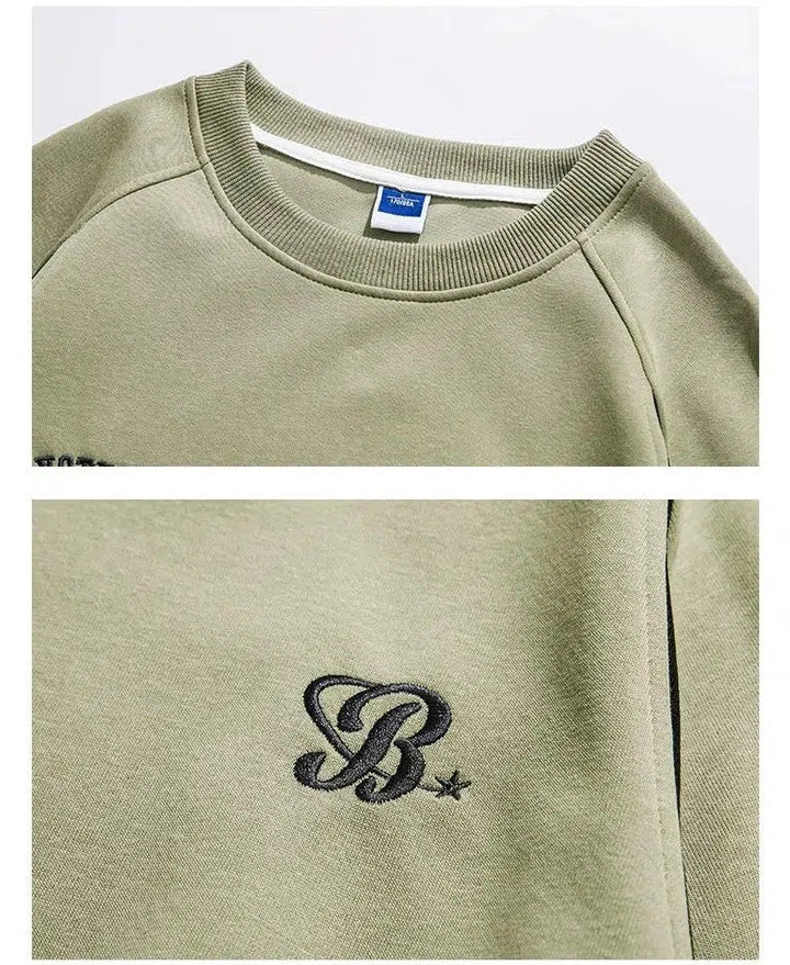 Round Neck Color Block Pullover