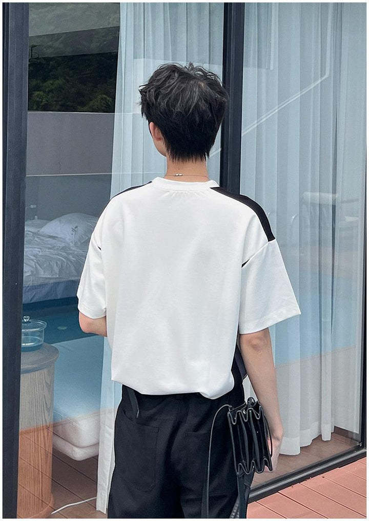 Round Neck Color Block T-shirt