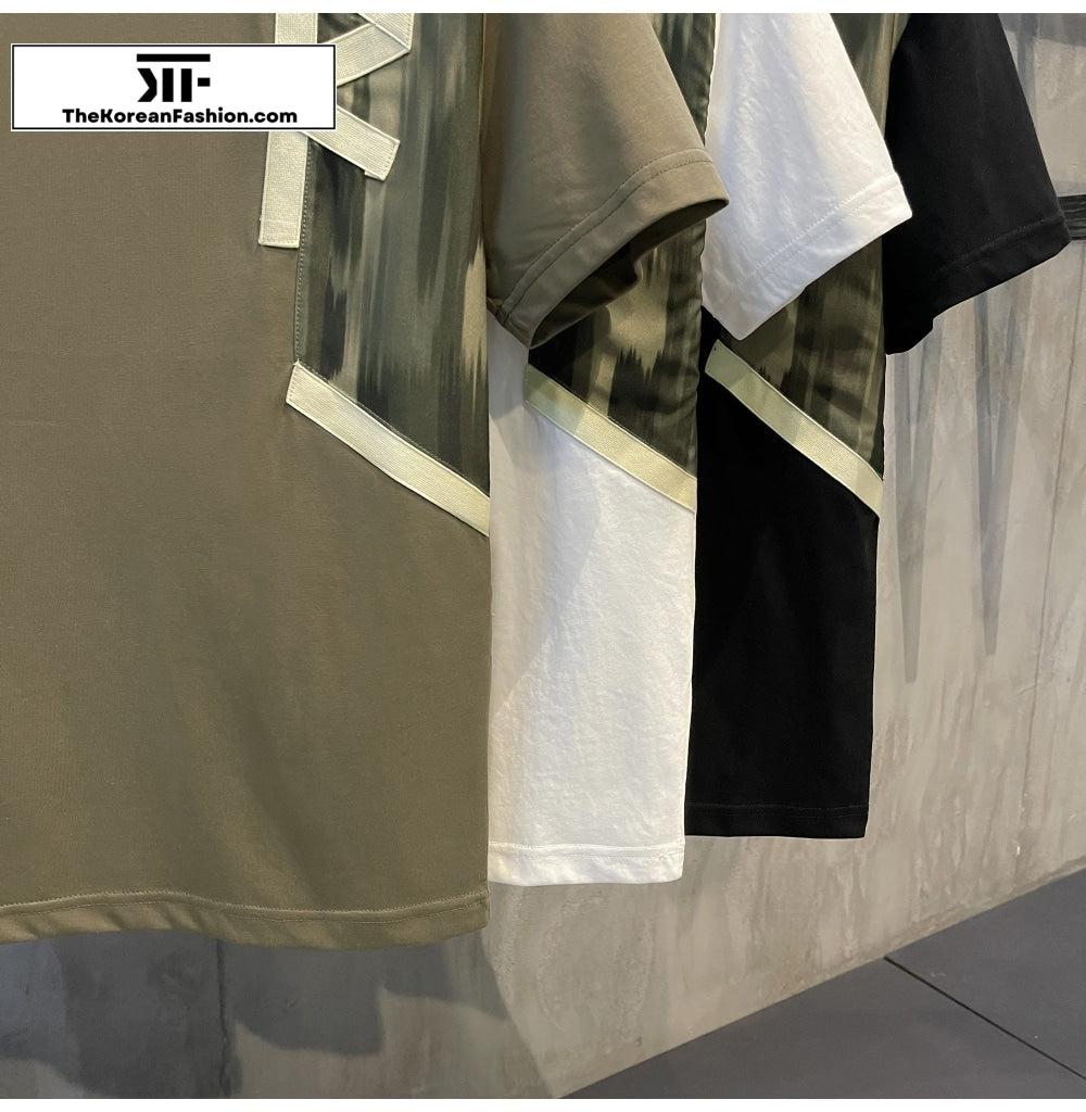 Round Neck Color Block T-shirt