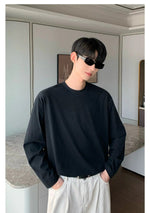 Round Neck Cotton Long Sleeve Shirt