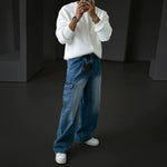 Round Neck Knitted Cardigan