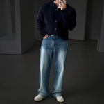 Round Neck Knitted Cardigan