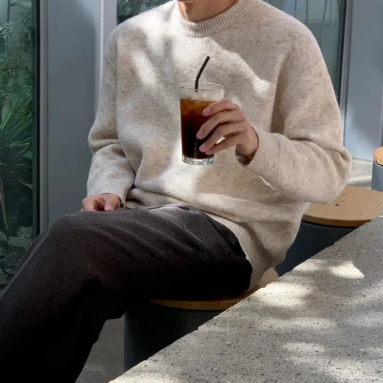 Round Neck Knitted Loose Sweater