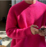 Round Neck Knitted Loose Sweater