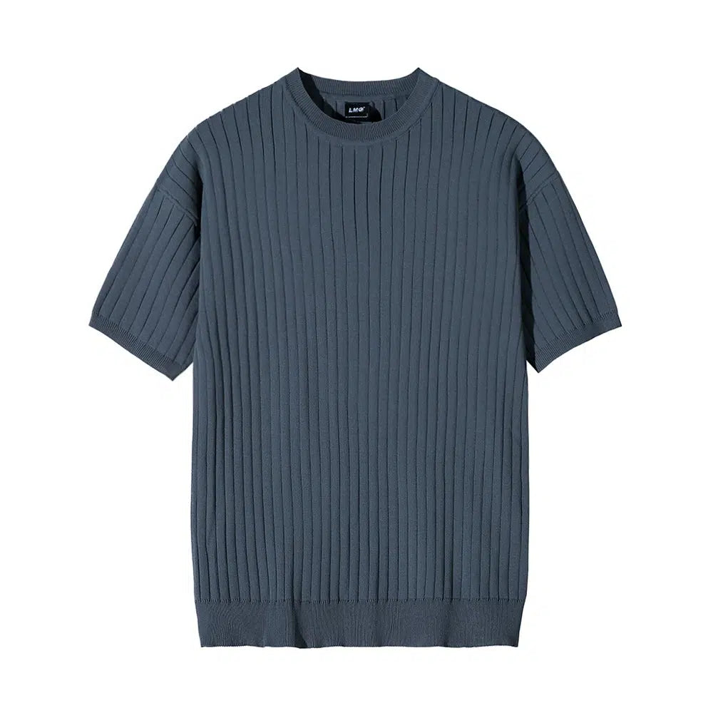 Round Neck Knitted T-shirt