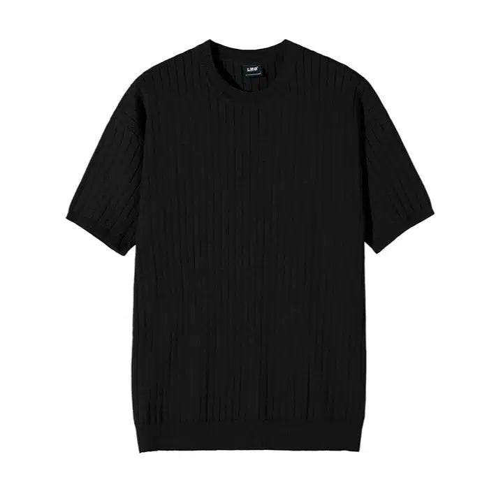 Round Neck Knitted T-shirt