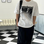 Round Neck Letter Printed T-shirt