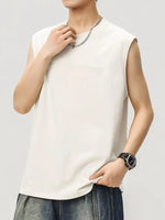 Round Neck Letter Printed Tank Top