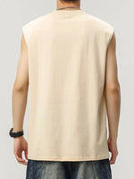 Round Neck Letter Printed Tank Top