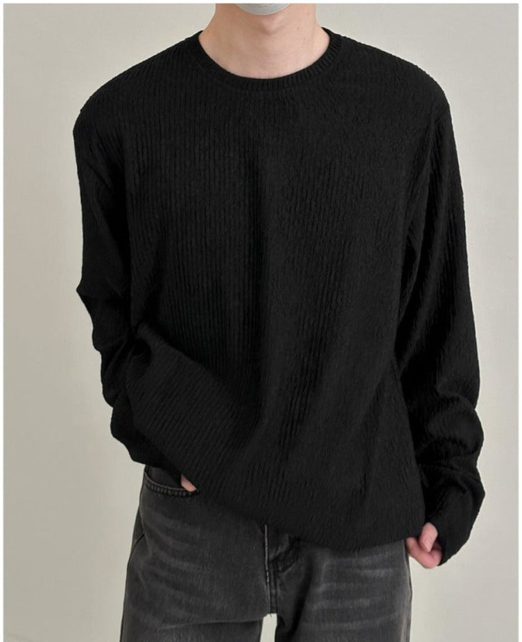 Round Neck Pit Striped Shirt