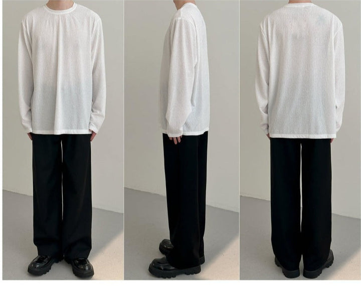 Round Neck Pit Striped Shirt