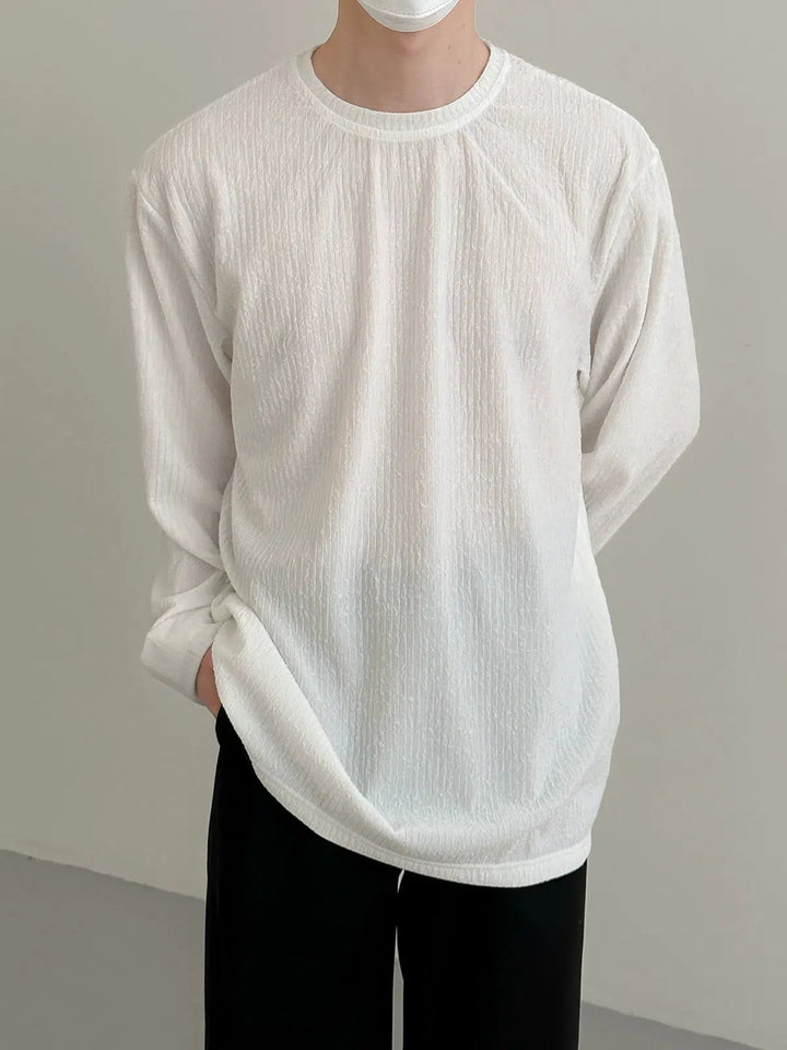 Round Neck Pit Striped Shirt