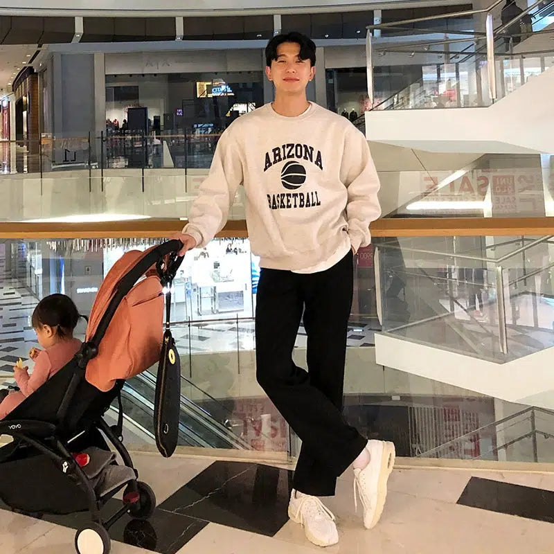Round Neck Printed Sweatshirt