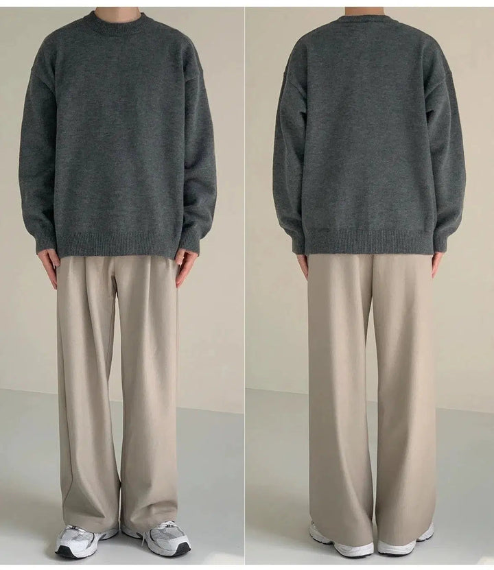 Round Neck Pullover Sweater