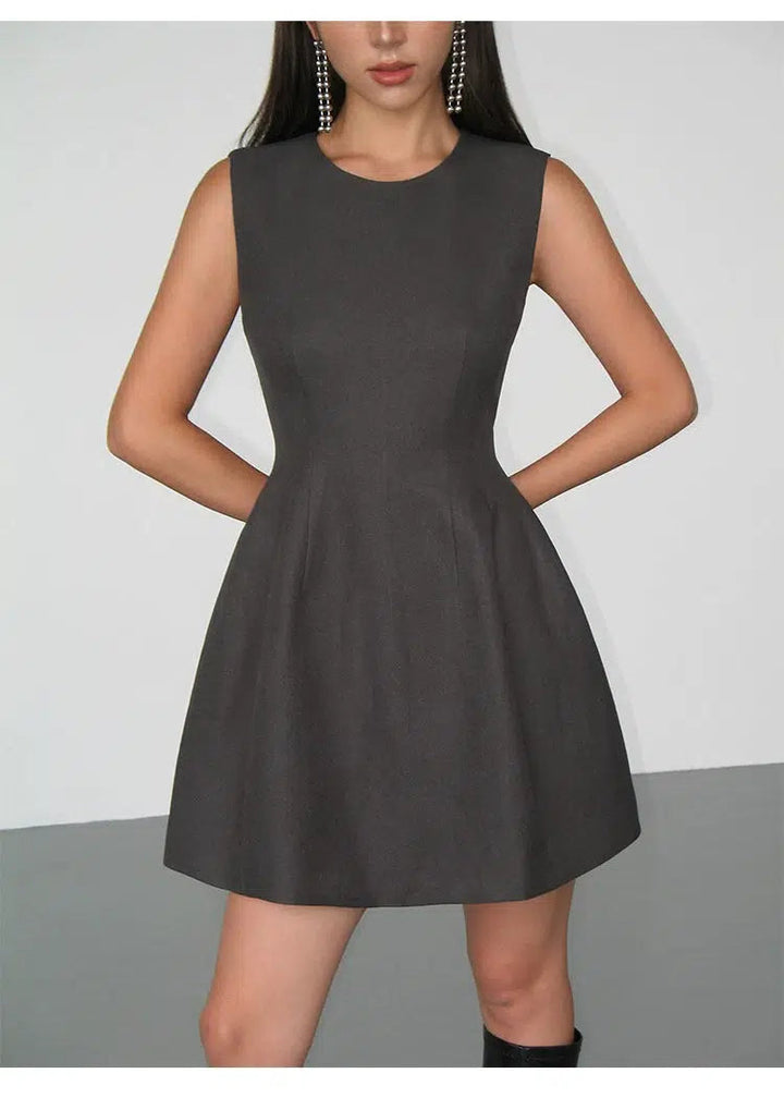 Round Neck Sleeveless Dress