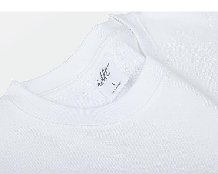 Round Neck Solid Color T-shirt