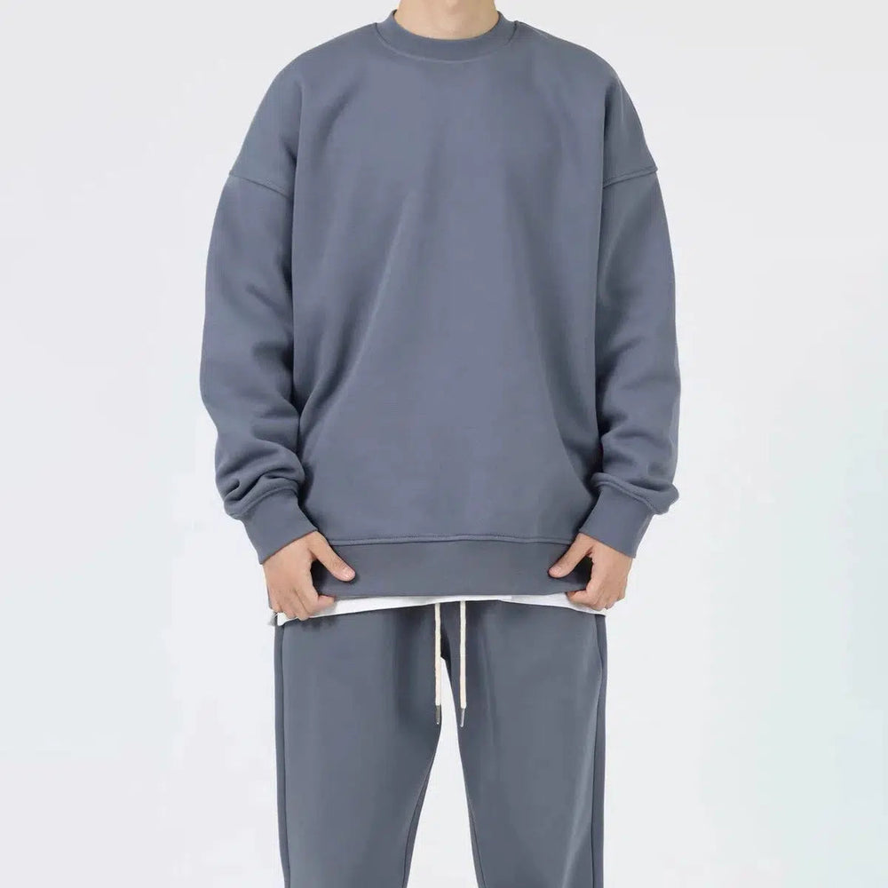 Round Neck Sweatshirt Plus Velvet