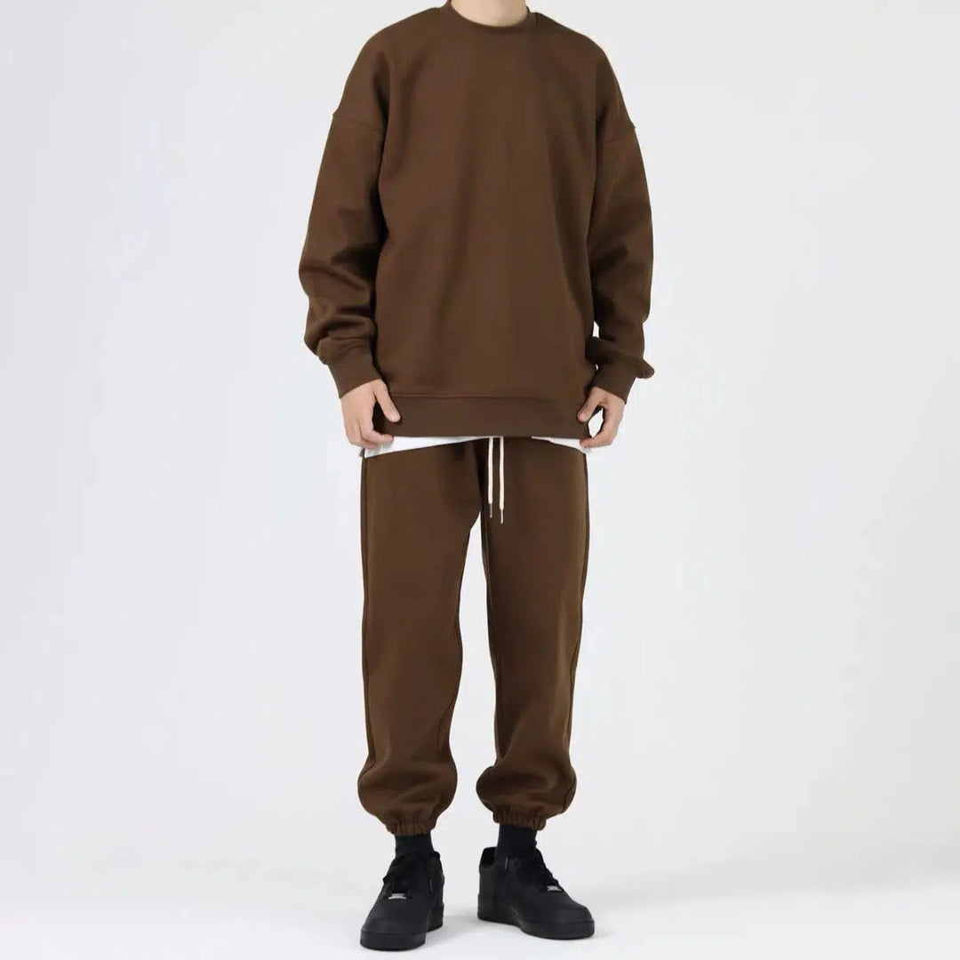 Round Neck Sweatshirt Plus Velvet