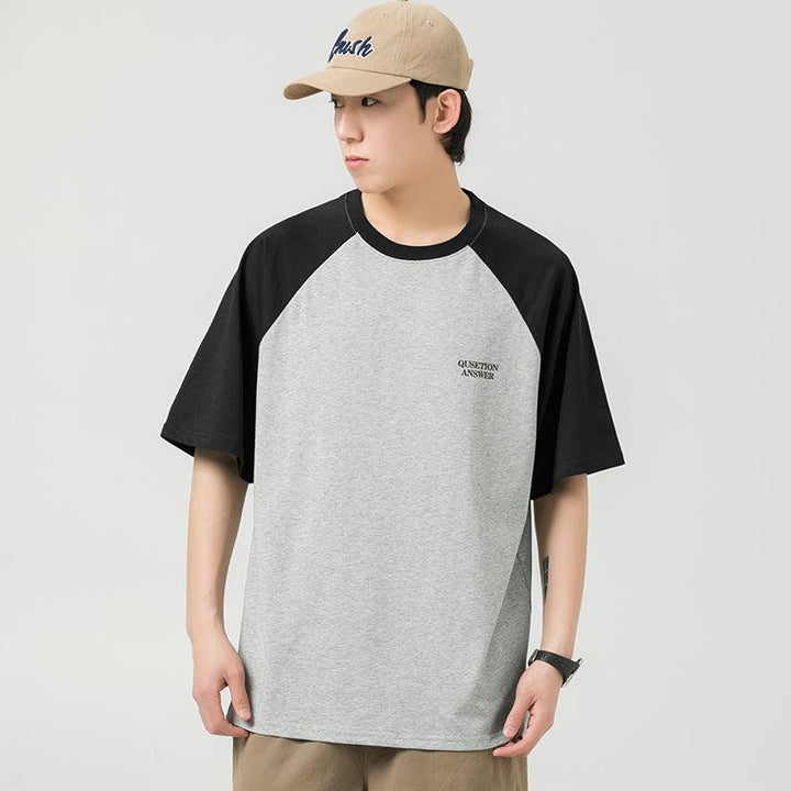 Round Neck Text Print T-shirt
